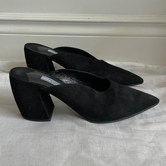 Like New Authentic Prada Black Suede Mules - Picture 3 of 3